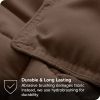 Queen size 3-Piece Down Alternative Microfiber Comforter Set in Chocolate Brown