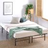 Full size Metal Bed Frame with Bamboo Wood Slats
