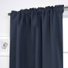 52 x 84 inch Solid Navy Blue Thermal Blackout Curtain Panels - Set of 2