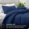 Full/Double size Super Soft Down Alternative Comforter Set in Navy Blue