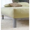 Queen size Luna Metal Platform Bed Frame with Wood Slats