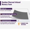 Queen size 5-inch Charcoal Infused Memory Foam Mattress with Removable Cover