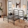 Queen Size Industrial Vintage Heavy Duty Steel Slat Bed Frame