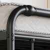 Queen Size Industrial Vintage Heavy Duty Steel Slat Bed Frame