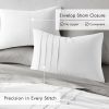 King Size Microfiber Pleated Soft Washed Comforter Set White