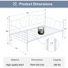 Twin size Victorian White Metal Daybed Frame - 350 lbs. Weight Capacity