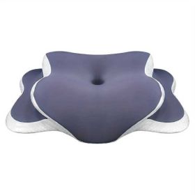 Butterfly Shaped Cervical Support Memory Foam Pillow (Option: Purple pillowcase-650X440X146mm)