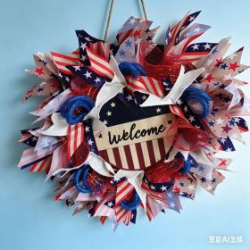 1PC Wooden tags for Independence Day, patriotic American homes, rural areas, wooden walls, door decorations, wooden crafts (Color: 55, size: 40*40*0.5cm)