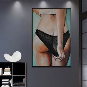 Oil Painting Hand Painted Vertical People Nude Modern Rolled Canvas Living Room hallway bedroom luxurious decorative painting (size: 90X120cm)