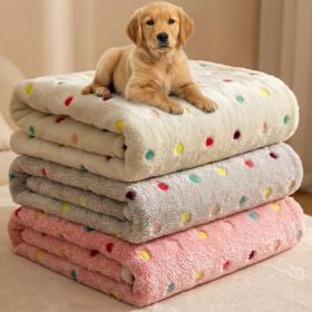 Dog Blankets for Dogs, 3 Pack Dog Blanket Washable 23" x 16", Fuzzy Soft Pet Mat Throw Cover for Kennel Crate Bed, Cute Paw Pattern, Cat Blanket (size: Adorable Dots  41x31 IN)